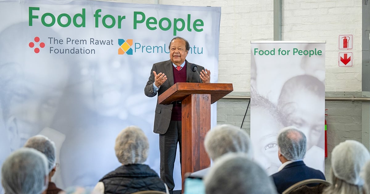 Prem Rawat expande el programa “Alimentos para la gente” a Sudáfrica
