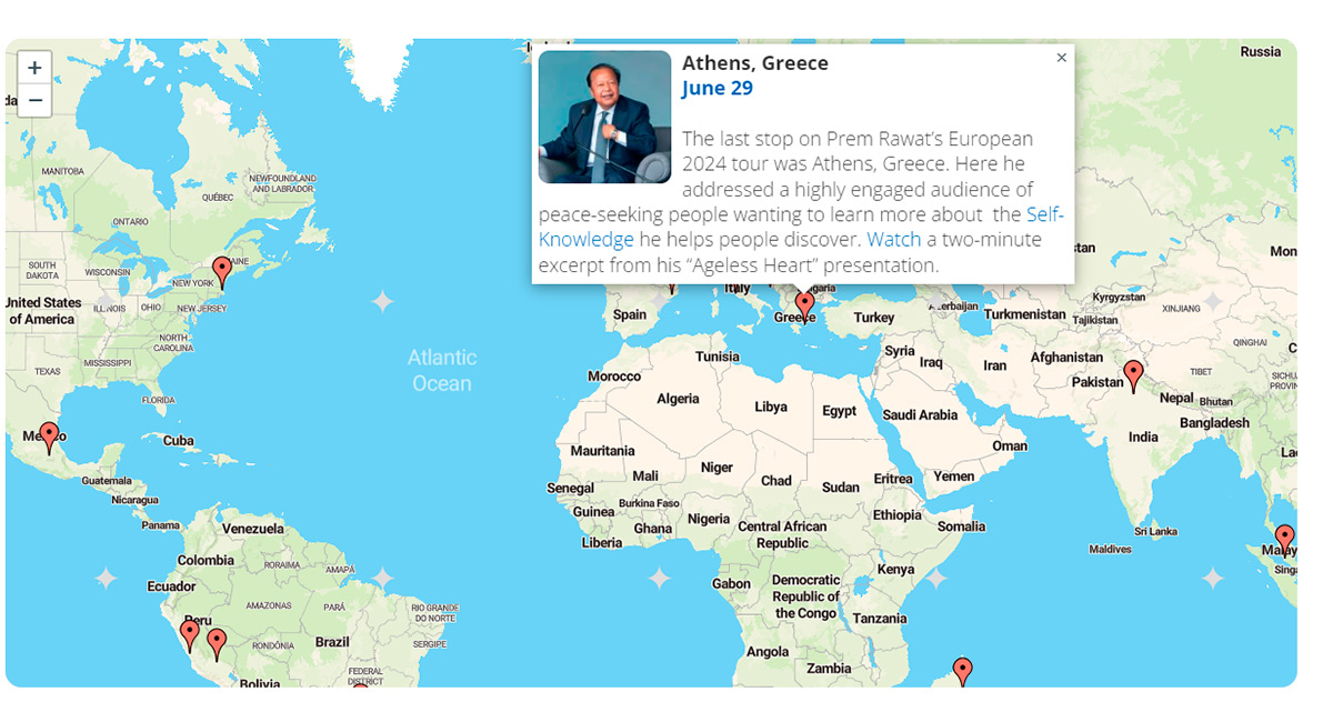 2024 Events map Prem Rawat