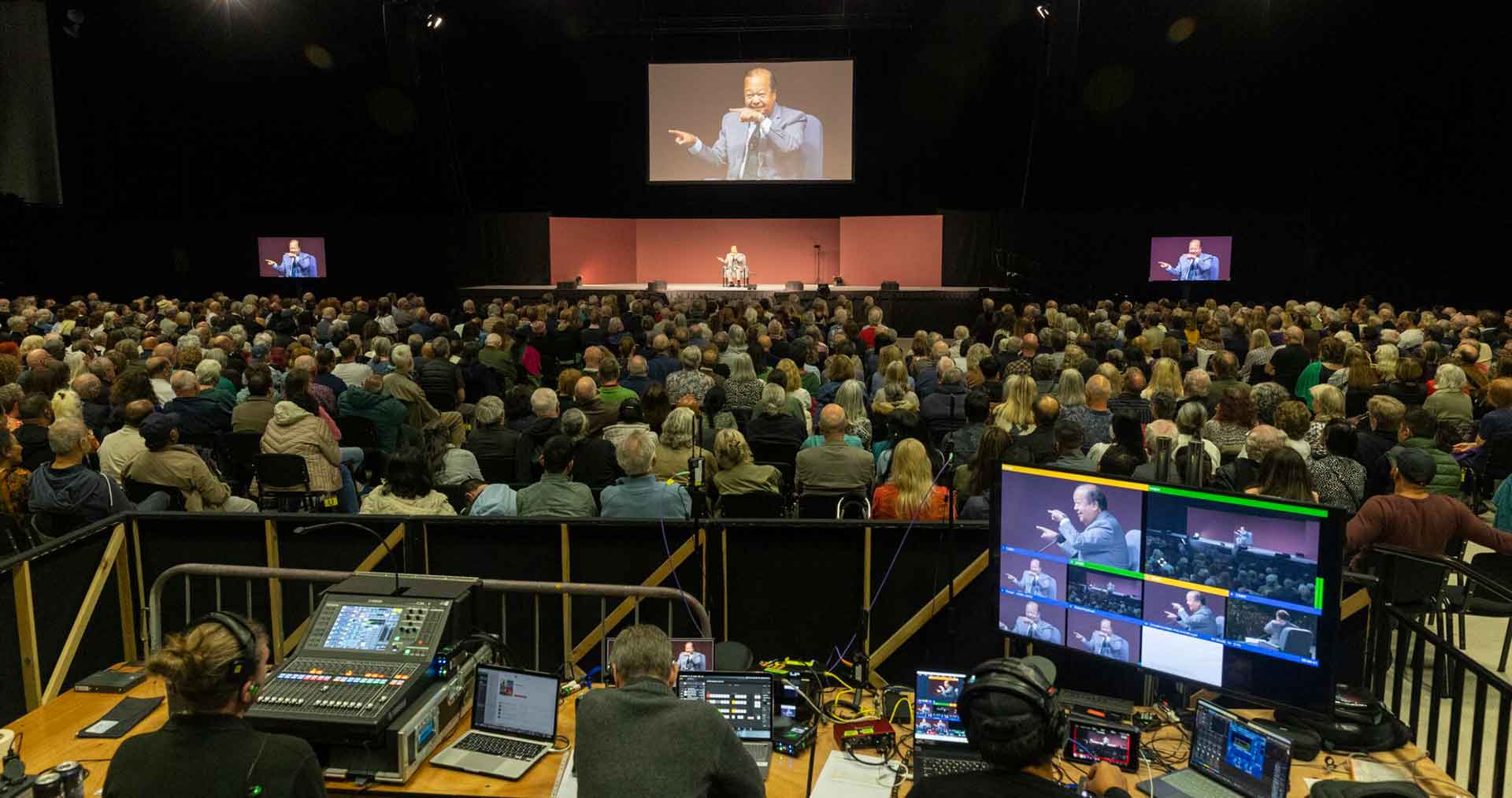 Prem Rawat addressing audiences in Brighton, UK, 2024
